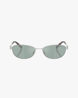Солнцезащитные очки овальные Tiffany c серой оправой с голубой линзой TF3115 60001/65
