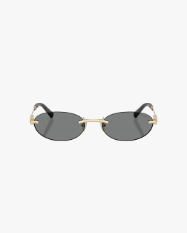 Солнцезащитные очки овальные Tiffany без оправы с серой линзой TF3119D602187