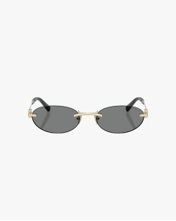 Солнцезащитные очки овальные Tiffany без оправы с серой линзой TF3119D602187