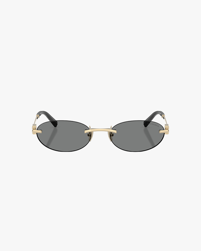 Солнцезащитные очки овальные Tiffany без оправы с серой линзой TF3119D602187
