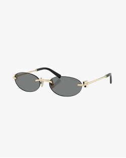 Солнцезащитные очки овальные Tiffany без оправы с серой линзой TF3119D602187