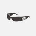 Сонцезахисні окуляри маска Balenciaga Injected Mask Sunglasses у безободковій оправі bb0359s-blk