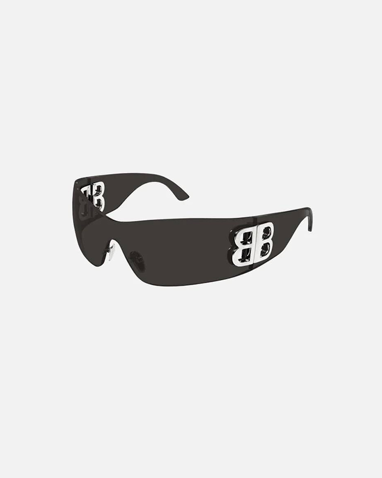 Солнцезащитные очки маска Balenciaga Injected Mask Sunglasses в безободковой оправе bb0359s-blk