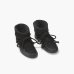Снігоходи INUIKII Classic Sneaker замшеві зі шкіряною вставкою,чорні