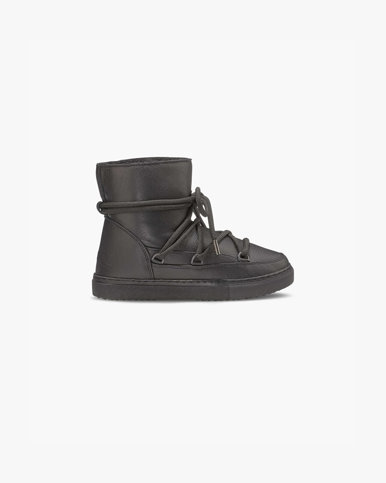 Женские ботинки снегоходы Inuikii Full Leather Sneaker кожа черный 1001.003.0251.000-038
