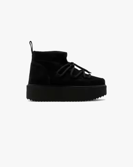 Жіночі черевики для снігоходів Inuikii Classic Low Platform замша чорні 1001.006.0012.000-037