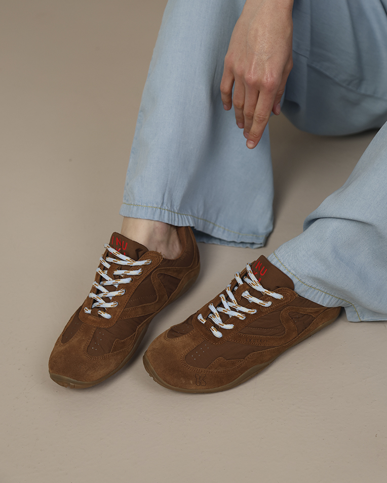 Женские кроссовки Inuikii Maliah SKY замша коричневый 1001.015.0081.150-039