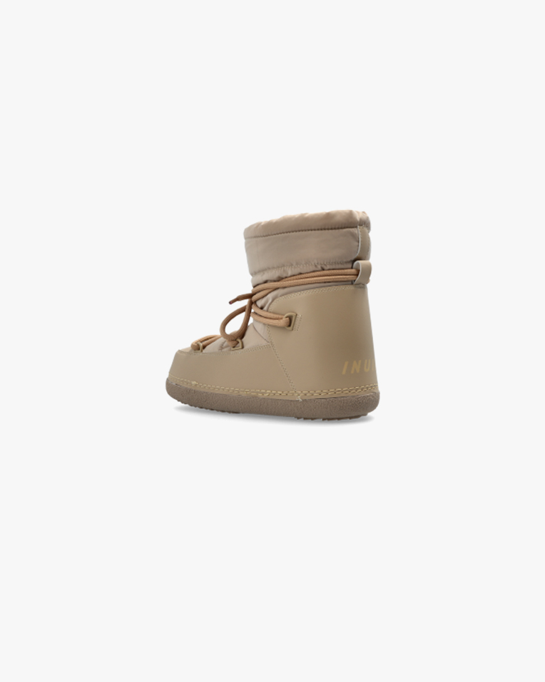 Жіночі черевики снігоходи Inuikii Mountain Boot стьобані зі шкіряними вставками бежевий 1002.003.0161.251-038
