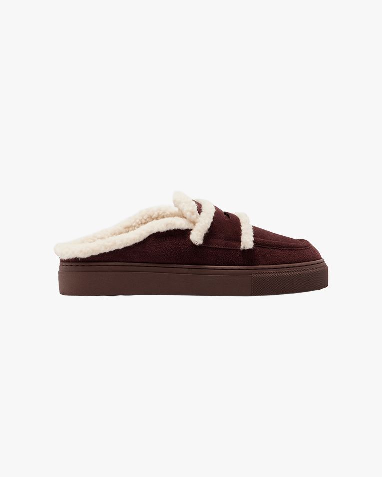Жіночі мюлі Inuikii Mules Wool замша з хутром бордовий 1004.017.0011.518-038 Жіночі мюлі Inuikii Mules Wool замша з хутром бордовий 1004.017.0011.518-038