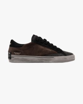 Чоловічі кеди Crime London Distressed 2.0 комбінована шкіра темно-коричневі 10052AA9.60