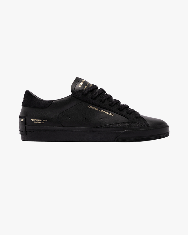Мужские кеды Crime London Distressed 2.0 кожа черный 10053AA9.20