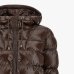 Жіноча утеплена куртка Pinko Eleodoro з глянсовою фактурою коричневий 101597A2P7M22