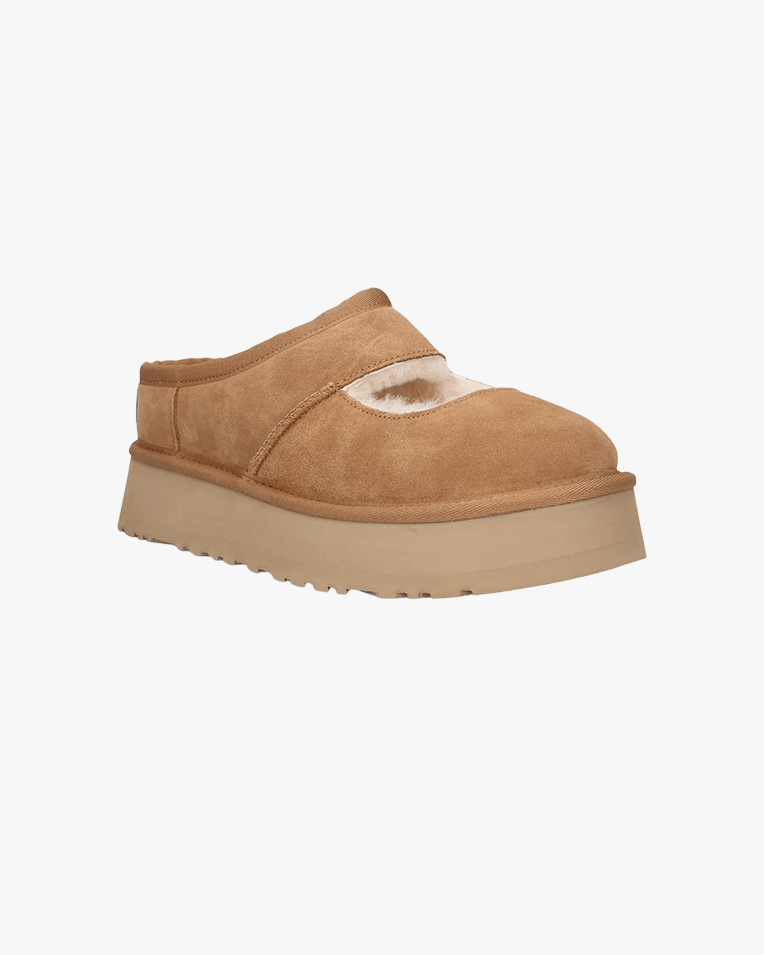 Женские клоги UGG Bea Mary Jane замша бежевый 1167612-CHE