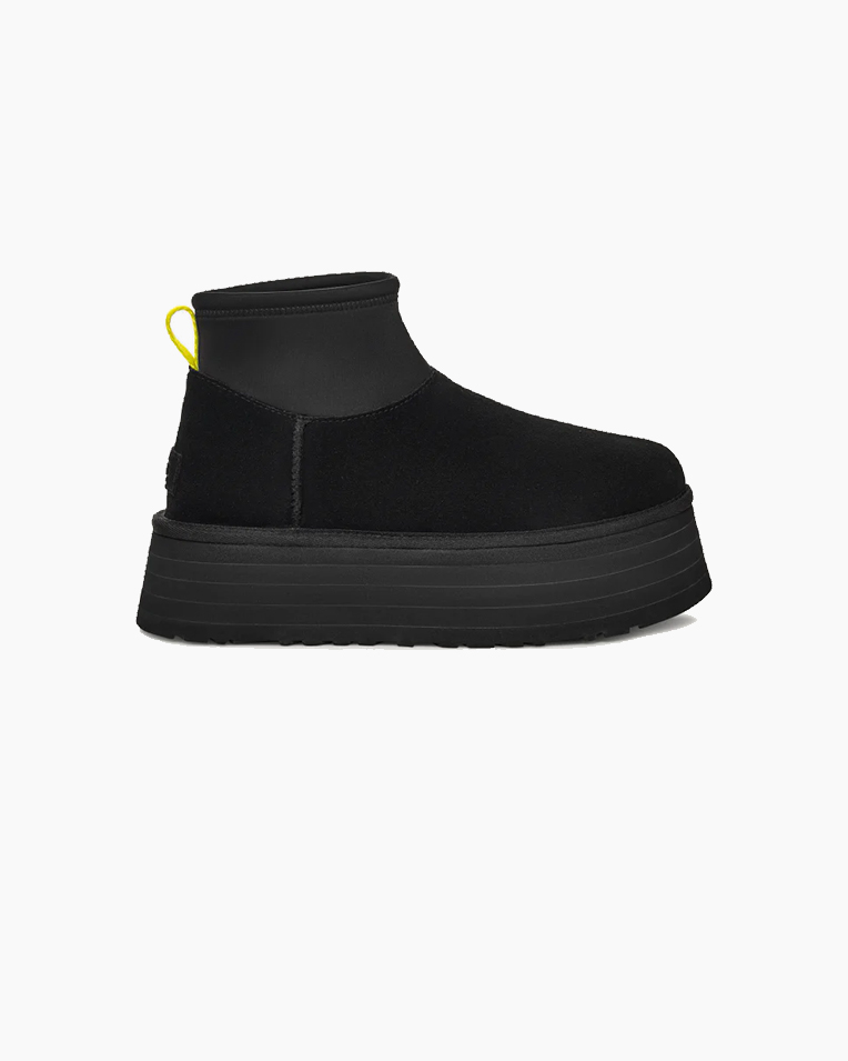 Женские угги UGG Classic Mini Dipper Black замша черный 1168170-BLK