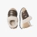 Женские слипоны Voile Blanche Owark Slip Fur кожа комбинированные с мехом бежевый 2016210094D29