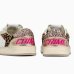 Женские кроссовки Crime London Chelsea Pink Cheetah кожа белый комбинированный с принтом 20201PP7