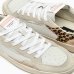 Женские кроссовки Crime London Chelsea Pink Cheetah кожа белый комбинированный с принтом 20201PP7
