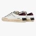 Женские кеды Crime London Distressed Burgundy Ice кожа комбинированные с блестками белые 23005AA9.10