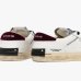 Женские кеды Crime London Distressed Burgundy Ice кожа комбинированные с блестками белые 23005AA9.10