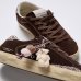 Женские кеды Crime London Distressed замша коричневая с розовыми блестками 23006AA9.60