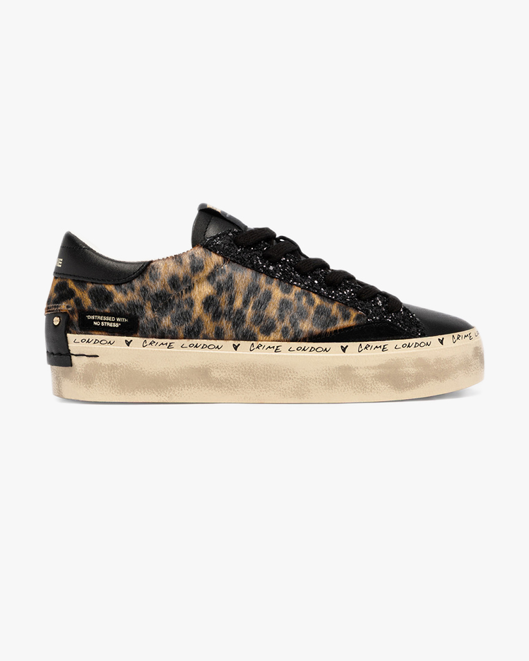Жіночі кеди Crime London Distressed Platform Night Roar шкіра з анімалістичним принтом 23056AA9.68