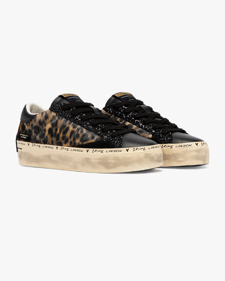 Жіночі кеди Crime London Distressed Platform Night Roar шкіра з анімалістичним принтом 23056AA9.68