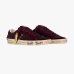 Женские кеды Crime London SK8 Deluxe замша бордовые с бордовыми блестками 23100AA9.71