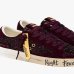 Женские кеды Crime London SK8 Deluxe замша бордовые с бордовыми блестками 23100AA9.71