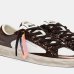 Женские кеды Crime London SK8 Deluxe Cocoa Mist кожа коричневая комбинированная с блестками 23103AA9.60