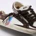 Женские кеды Crime London SK8 Deluxe Cocoa Mist кожа коричневая комбинированная с блестками 23103AA9.60