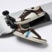 Женские кеды Crime London SK8 Deluxe Cocoa Mist кожа коричневая комбинированная с блестками 23103AA9.60
