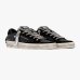 Женские кеды Crime London SK8 Deluxe Wedge Jet Crystal кожа черные с дополнительной шнуровкой 23150AA9.20