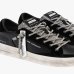 Женские кеды Crime London SK8 Deluxe Wedge Jet Crystal кожа черные с дополнительной шнуровкой 23150AA9.20