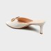 Жіночі мюлі Twinset Leather mules with Oval T шкіра білий 241TCP126 Жіночі мюлі Twinset Leather mules with Oval T шкіра білий 241TCP126
