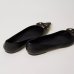 Женские балетки Twinset Oval T кожа черные 242TCP134