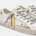 Жіночі кеди Crime London SK8 Deluxe шкіра білий з рожевою вставкою та додатковою шнурівкою 25103AA8.10