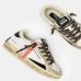 Женские кеды Crime London SK8 Deluxe кожа белый с утеплителем с черными блестками 25105AA8.10