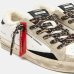Женские кеды Crime London SK8 Deluxe кожа белый с утеплителем с черными блестками 25105AA8.10