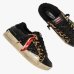 Женские кеды Crime London SK8 Deluxe комбинированные кожа черный с анималистической вставкой 25108AA8.20