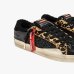 Женские кеды Crime London SK8 Deluxe комбинированные кожа черный с анималистической вставкой 25108AA8.20