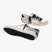Женские кеды Crime London SK8 Deluxe Metallic Silver кожа белая серебряными блестками 25117II8.25