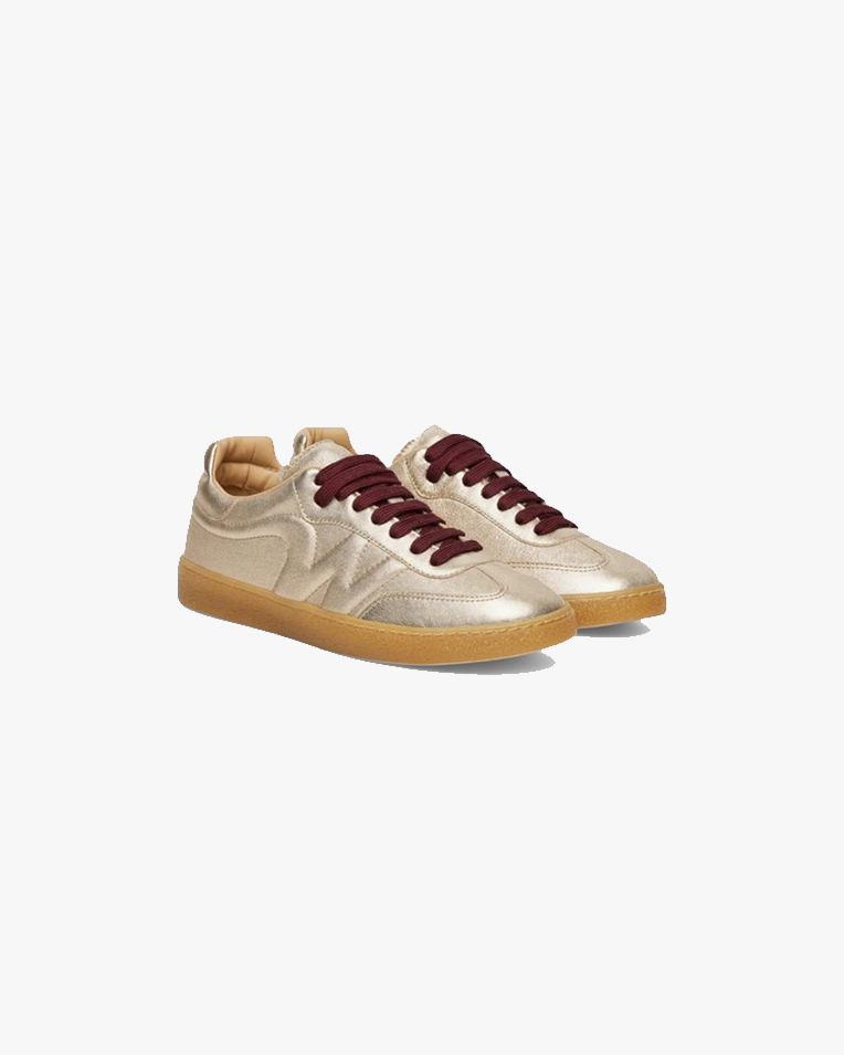 Женские кеды Max Mara Pacogold кожа золотистый 2515761035-001