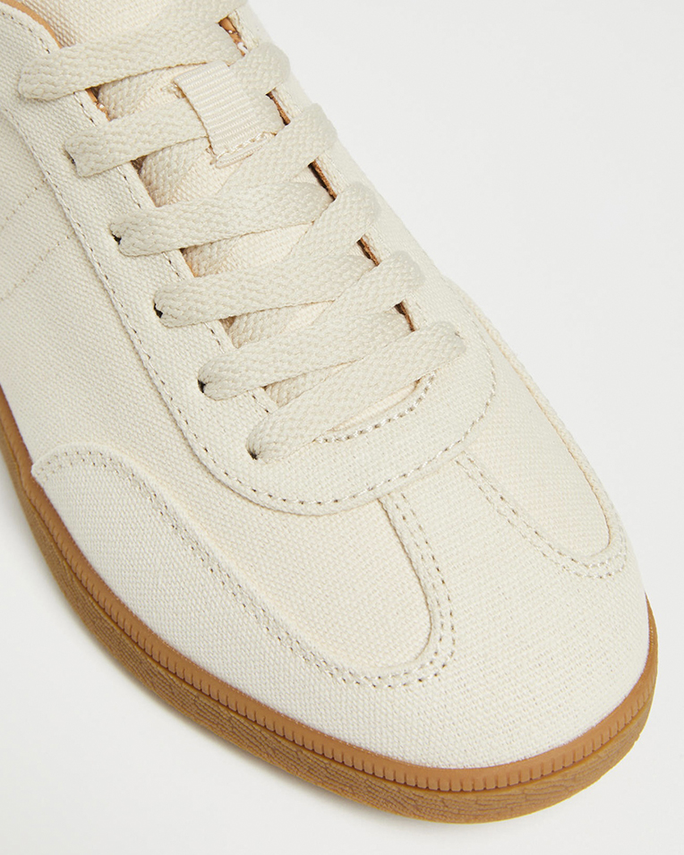 Женские кроссовки Max Mara Nuble Canvas Ecrù хлопок молочный 25167610176