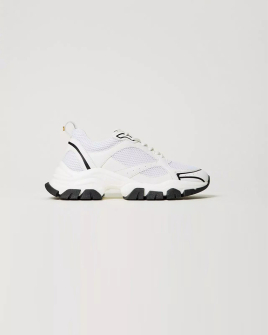 Женские кроссовки Twinset Running trainers комбинированые белый 251LLT012-00001