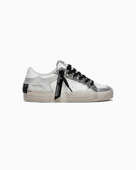 Жіночі кросівки Crime London SK8 Deluxe Silver Glam шкіра білий з сріблястими вставками 26102PP5 Жіночі кросівки Crime London SK8 Deluxe Silver Glam шкіра білий з сріблястими вставками 26102PP5