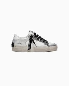 Жіночі кросівки Crime London SK8 Deluxe Silver Glam шкіра білий з сріблястими вставками 26102PP5 Жіночі кросівки Crime London SK8 Deluxe Silver Glam шкіра білий з сріблястими вставками 26102PP5