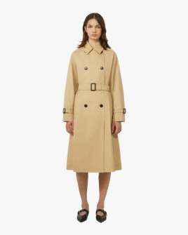 Женский тренч двусторонний Max Mara Weekend Canasta хлопок бежевый 2615021021003