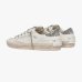 Женские кеды Crime London SK8 Deluxe Always Shining кожа белые с блестками и дополнительной шнуровкой 29111PP8.10