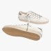 Женские кеды Crime London SK8 Deluxe Always Shining кожа белые с блестками и дополнительной шнуровкой 29111PP8.10