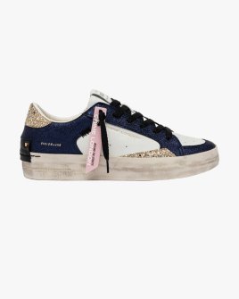 Жіночі кеди Crime London SK8 Deluxe Always Shining шкіра білі з синім комбінований 29117EE8.40